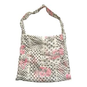 Free People sheer Gauze fabric shopping tote bag